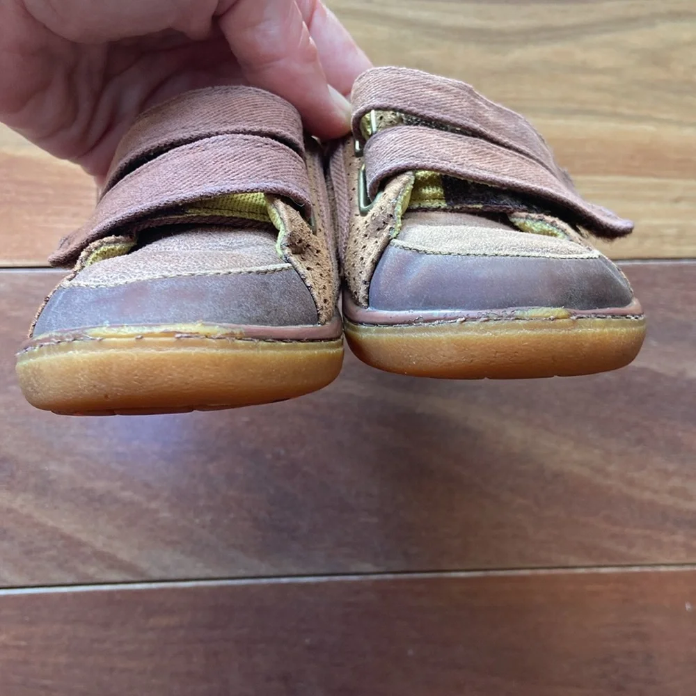 Livie & Luca Rake Eco Sneaker Toddler 8 Brown Velcro - Picture 4 of 11